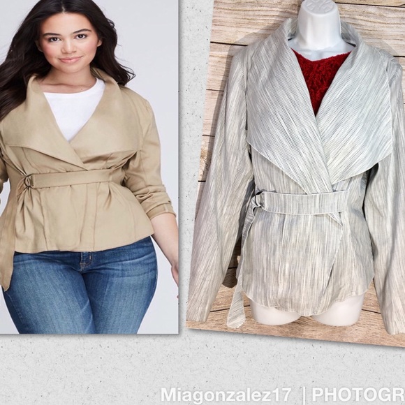 Lane Bryant Jackets & Blazers - 16 Lane Bryant stretch line striped jacket/blazer